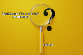 İngilizcede "Is She Thin" Ne Demek?